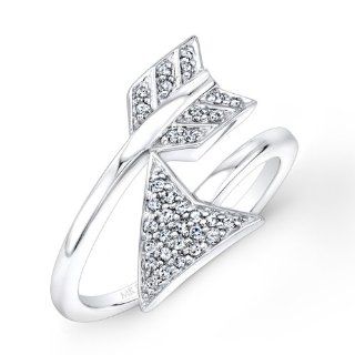 Victoria Kay 1/6ct White Diamond Arrow Ring in either 14k Yellow, White, or Rose Gold (I J, I1 I2) Jewelry