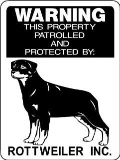 ROTTWEILER ALUMINUM GUARD DOG SIGN 9"x12" ALUMINUM "ANIMALZRULE ORIGINAL DESIGN   "NO ONE ELSE IS AUTH0RIZED TO SELL THIS SIGN" (Any one else selling this sign is selling a CHEAP COPY)  Yard Signs  Patio, Lawn & Garden