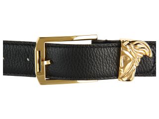 Versace Collection Printed Elk Gold Medusa Buckle Belt
