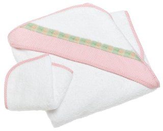Hamco Nojo Woven Tery Hooded Towel And Washcloth Set   Girl Baby