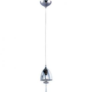 ET2 E24351 81PC 1 Light Mini Pendant from the Chute Collection   Bulb Included, Polished Chrome   Ceiling Pendant Fixtures  