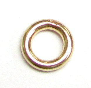 10 pcs 14k Gold Filled Round Closed Soldered Jump Rings 5mm 18ga 18 gauge Wire Connector / Findings / Yellow Gold
