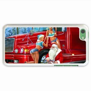 Tailor Apple Iphone 5C Holidays Santa Claus Christmas Machine Breakdown Girls Champagne Of Fall In Love White Case Cover For Everyone Cell Phones & Accessories