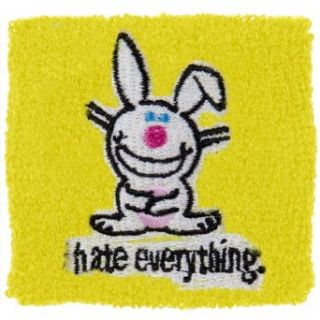 Happy Bunny   Hate Everything Wristband Clothing