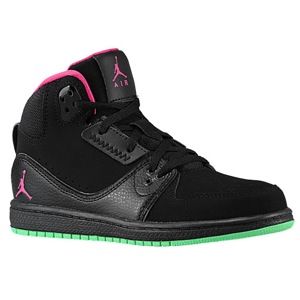 Jordan 1 Flight 2   Boys Preschool   Basketball   Shoes   Black/Vivid Pink/Lucid Green