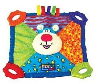 Nuby Teething Blankie. Squeak & Crinkle Teether & Blanket. Bear  Baby Teether Toys  Baby