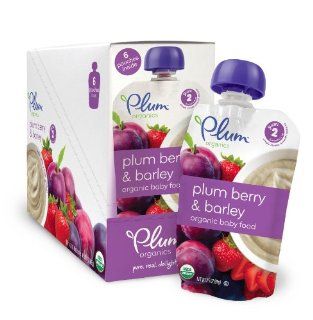 Plum Organics Baby Second Blends Fruit and Grain, Plum Berry and Barley, 3.5 Ounce (Pack of 12)  Grocery & Gourmet Food