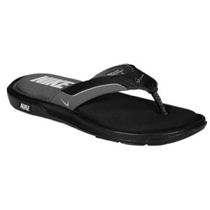 Nike Comfort Thong   Mens   Casual   Shoes   Black/Dark Grey/Metallic Silver