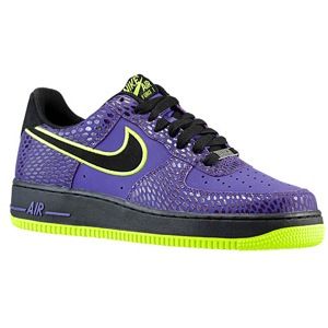 Nike Air Force 1 Low   Mens   Basketball   Shoes   Court Purple/Black/Volt