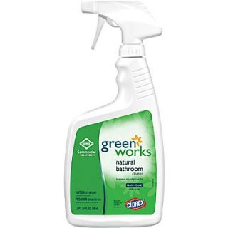 Clorox Green Works Naturally Derived Bathroom Cleaner, Unscented, 24 oz