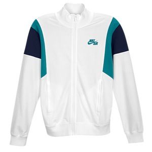 Nike Heritage Air Warm up Jacket   Mens   Casual   Clothing   White/Tropical Teal/Midnight Navy