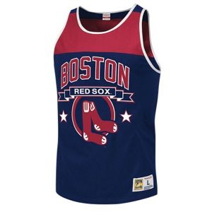 Mitchell & Ness MLB Color Blocked Tank Top   Mens   Baseball   Clothing   Boston Red Sox   Navy