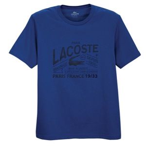 Lacoste Lacoste&Croc Short Sleeve T Shirt   Mens   Casual   Clothing   Night Blue/Shadow Blue