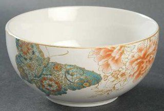 222 Fifth (PTS) Zoe Butterfly Soup/Cereal Bowl, Fine China Dinnerware Kitchen & Dining