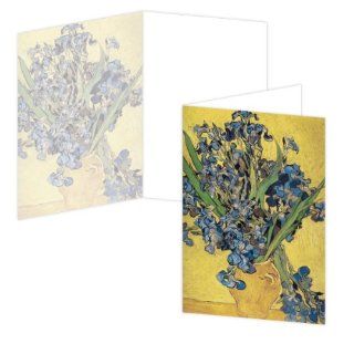 ECOeverywhere Irises in Vase Boxed Card Set, 12 Cards and Envelopes, 4 x 6 Inches, Multicolored (bc12766)  Blank Postcards 