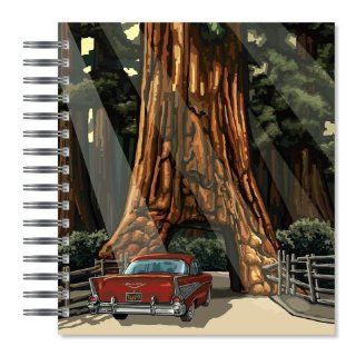 ECOeverywhere Red Wood Picture Photo Album, 18 Pages, Holds 72 Photos, 7.75 x 8.75 Inches, Multicolored (PA12101)  Wirebound Notebooks 