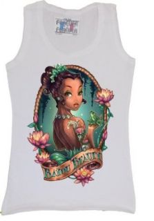 Disney Princess Tiana Tattoo Women Men Vest Tank Top T Shirt Clothing