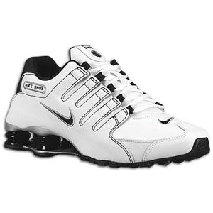 Nike Shox NZ   Mens   Running   Shoes   White/Black/Metallic Silver