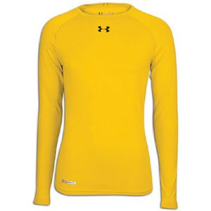 Under Armour Heatgear Sonic Compression L/S T Shirt   Mens   Training   Clothing   Steeltown Gold/Black