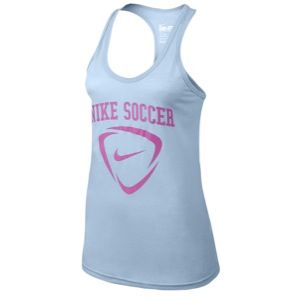 Nike Racer Back Soccer Tank   Womens   Soccer   Clothing   Lt Armory Blue/Club Pink