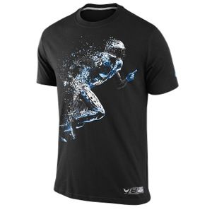 Nike Dri Fit Cotton Calvin Johnson T Shirt   Mens   Training   Clothing   Calvin Johnson   Black/Battle Blue