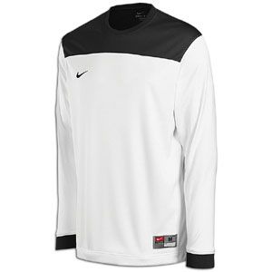 Nike L/S Shoot Around II Shirt   Mens   Basketball   Clothing   White/Black/Black