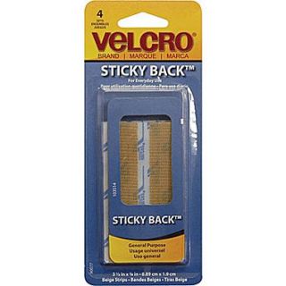 Velcro 3/4 x 18 Sticky Back Tape Strips, Beige