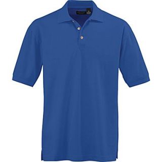Medline Mens Whisper Pique Polo Shirts, Royal Blue, Medium