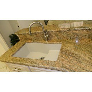 Swanstone QUAD 3322.077 33 Inch by 22 Inch Undermount Ascend Bowl Kitchen Sink, Nero   Single Bowl Sinks  