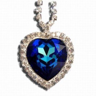 Titanic Heart of the Ocean Necklace Pendant Jewelry  Blue Swarovski Crystal Jewelry