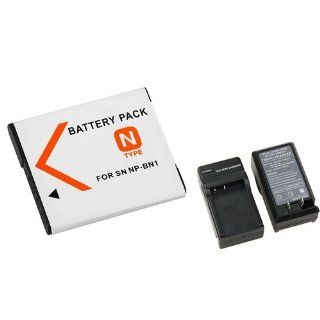 Battery + Charger for NP BN1 Sony Cyber shot W330 W350  Camera & Photo