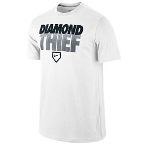 Nike Baseball Diamond Thief T Shirt   Mens   Baseball   Clothing   White/Black