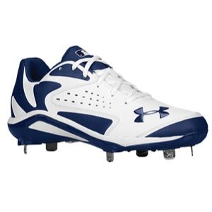 Under Armour Yard Low ST   Mens   Baseball   Shoes   White/Midnight Navy
