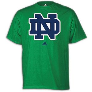 adidas College Logo T Shirt   Mens   Basketball   Clothing   Notre Dame Fighting Irish   Kelly Green