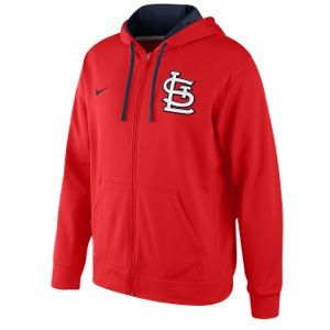 Nike MLB Therma Fit Performance F/Z Hoodie   Mens   Baseball   Clothing   St. Louis Cardinals   Red