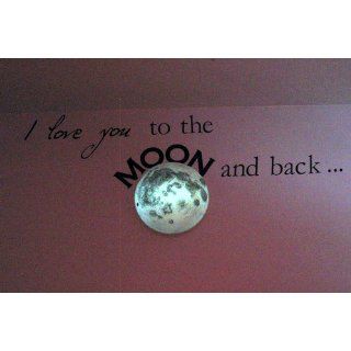 I love you to the moon and back 10"h x 43"w Vinyl Lettering Wall Sayings Home Decor Art Quote   Home Decor Accents