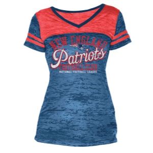 Touch NFL Burnout V Neck Football T Shirt   Womens   Football   Clothing   New England Patriots   Multi