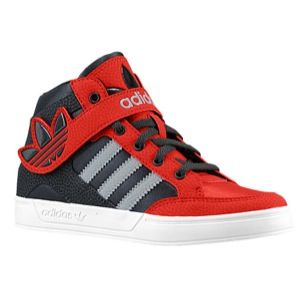 adidas Originals Hard Court Hi Strap   Boys Preschool   Basketball   Shoes   University Red/Mid Grey/Carbon