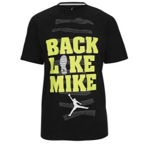 Jordan Retro 10 Back Like Mike T Shirt   Mens   Basketball   Clothing   Black/Venom Green