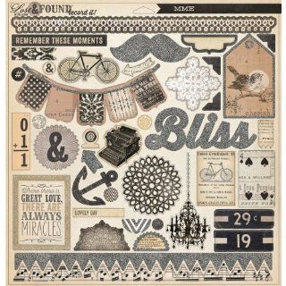 Lost & Found Record It Chipboard 12"X12" Antique Elements