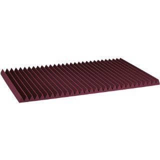 Auralex Studiofoam Wedges 2 Inches Thick and 2 Feet by 4 Feet Acoustic Absorption Panels, Burgundy (12 Panels) Musical Instruments