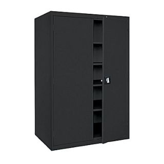 Sandusky Elite 78 x 46 x 24 Storage Cabinet With Adjustable Shelves, Black
