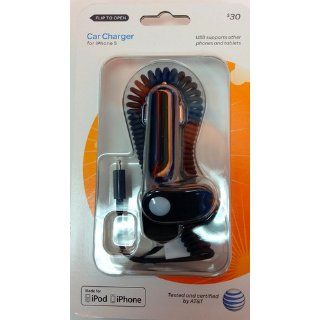 AT&T VC39253ATT Superior Car Charger with Lightning Adapter and USB Port   Retail Packaging Cell Phones & Accessories