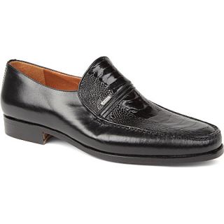 STEMAR   Ostrich Vamp leather loafers