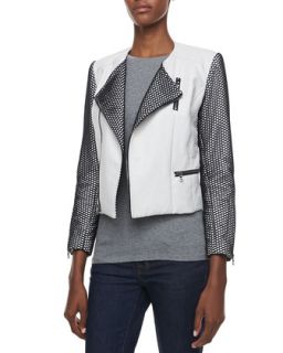 Womens Midnight Mesh Moto Jacket   Laveer   Resilient wht/Nvy (12)