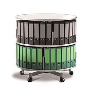 Moll Deluxe Rotary Two Tier Desktop Binder Storage Carousel, Graphite