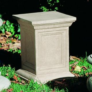 Campania International Square Cast Stone Pedestal For Urns and Statues   Garden Decor