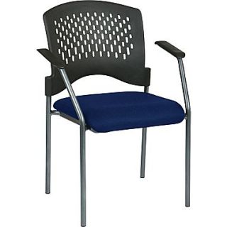 Office Star Proline II Fabric Guest Chairs with Arms and Plastic Wrap Around Back