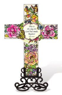 Shop Amia 9 1/2 Inch by 5 3/4 Inch Handpainted Glass This is The Day The Lord Has Made Rejoice Inspirational Cross, Butterfly Floral at the  Home Dcor Store. Find the latest styles with the lowest prices from Amia