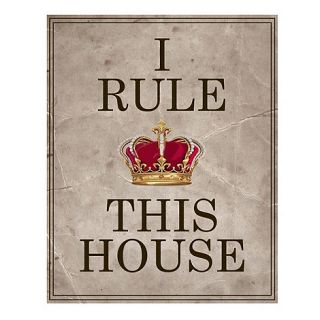 Graham & Brown Beige I Rule This House Wall Art